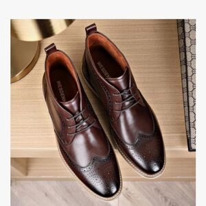 Dark Brown Leather Oxford Shoes